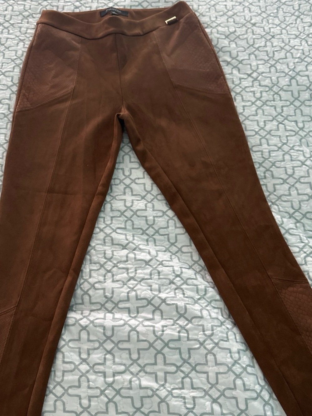 Slim Ponte Skinny Pants in Rich Brown - Unbranded